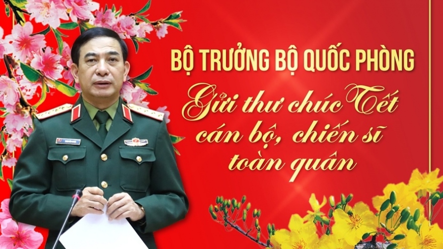 Bộ trưởng Bộ Quốc phòng gửi thư chúc Tết cán bộ, chiến sĩ toàn quân